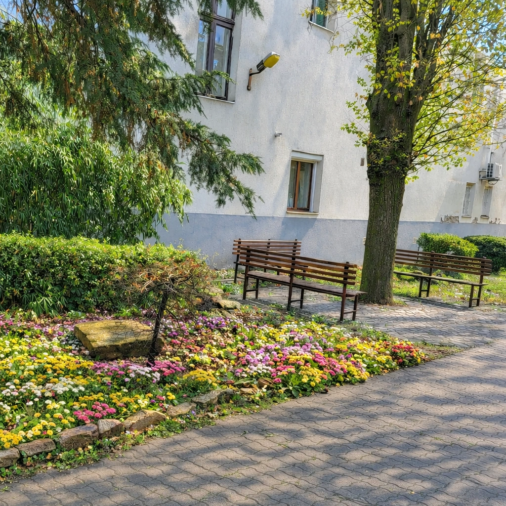 courtyard in Batthyány street avenu Jázmin apartment Debrecen.